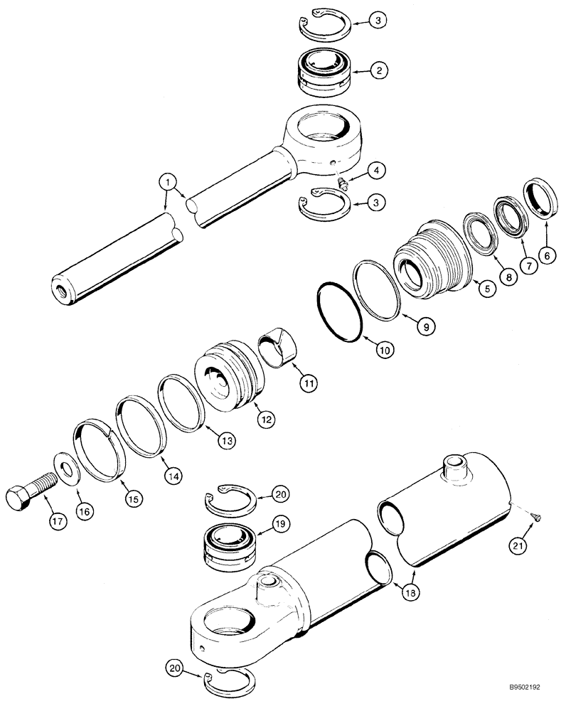 Схема запчастей Case 921C - (05-07) - CYLINDER ASSY - STEERING (Jun 4 2010 9:02AM) (05) - STEERING