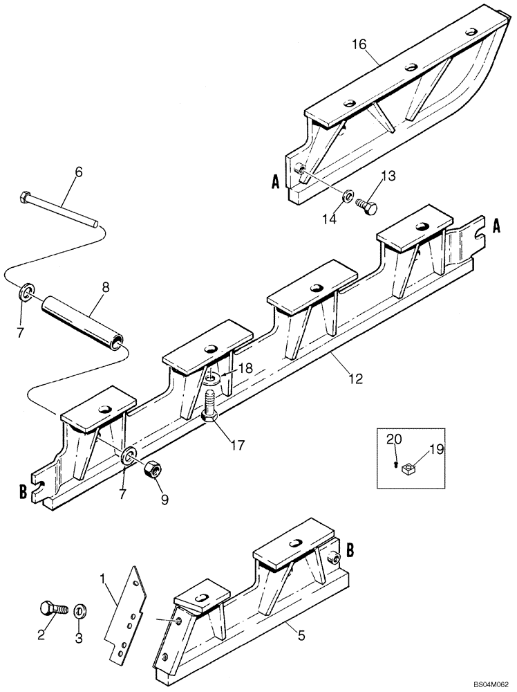 Схема запчастей Case 750K - (05-08) - TRACK GUARDS (11) - TRACKS/STEERING