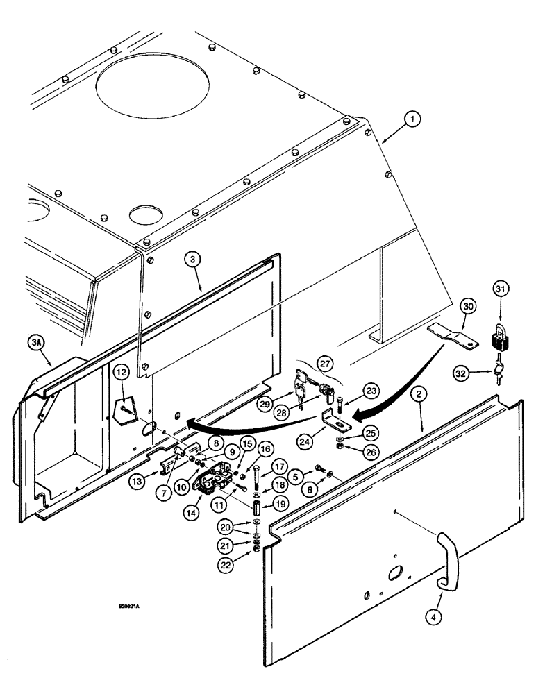 Схема запчастей Case W14 - (572) - REAR FENDERS AND SIDE PANELS WITH METAL LATCHES (09) - CHASSIS/ATTACHMENTS