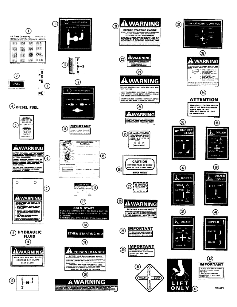 Схема запчастей Case 350 - (434) - DECALS (05) - UPPERSTRUCTURE CHASSIS