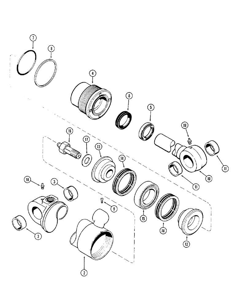 Схема запчастей Case 680CK - (266) - G34900 BACKHOE BOOM CYLINDER, 5" DIA. CYLINDER WITH 39-3/16" STROKE (35) - HYDRAULIC SYSTEMS