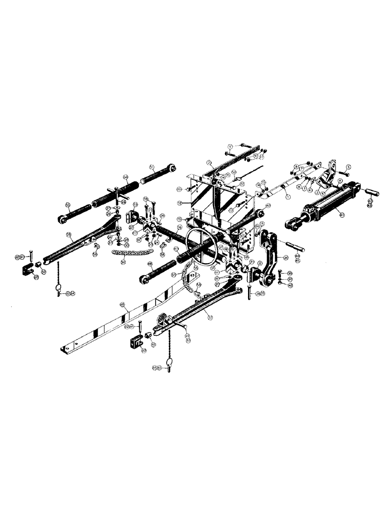 Схема запчастей Case 256 - (098) - THREE POINT INSTALLATION (07) - HYDRAULIC SYSTEM