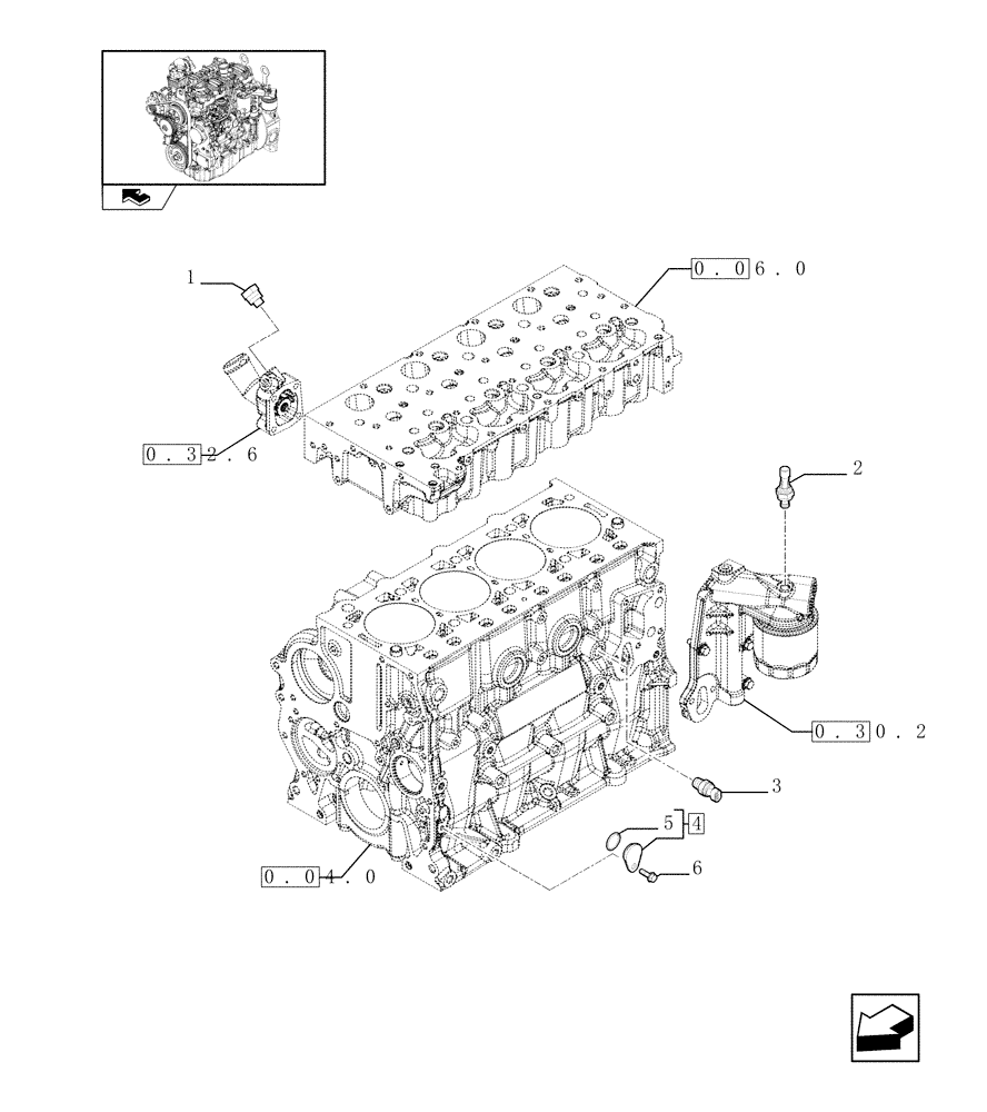 Схема запчастей Case 121E - (0.70.0) - DIAGNOSTIC SENSOR (01) - ENGINE