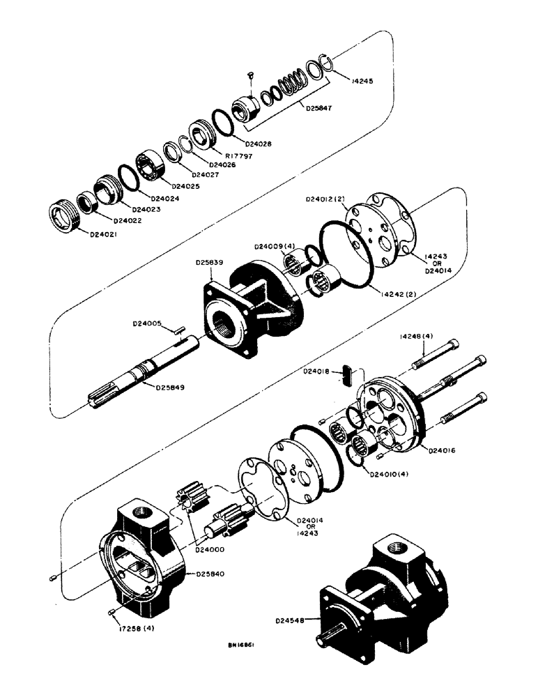 Схема запчастей Case 31 - (022) - D24548 HYDRAULIC PUMP 