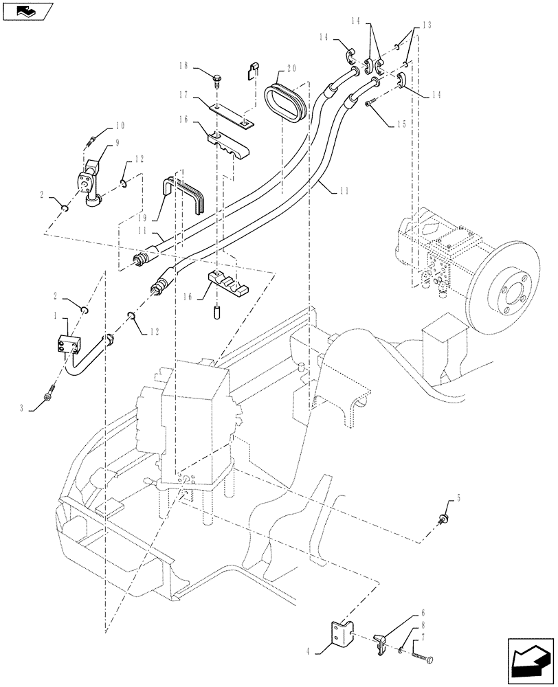 Схема запчастей Case CX235C SR - (35.310.02) - HYD. LINE - PRESSURE (35) - HYDRAULIC SYSTEMS