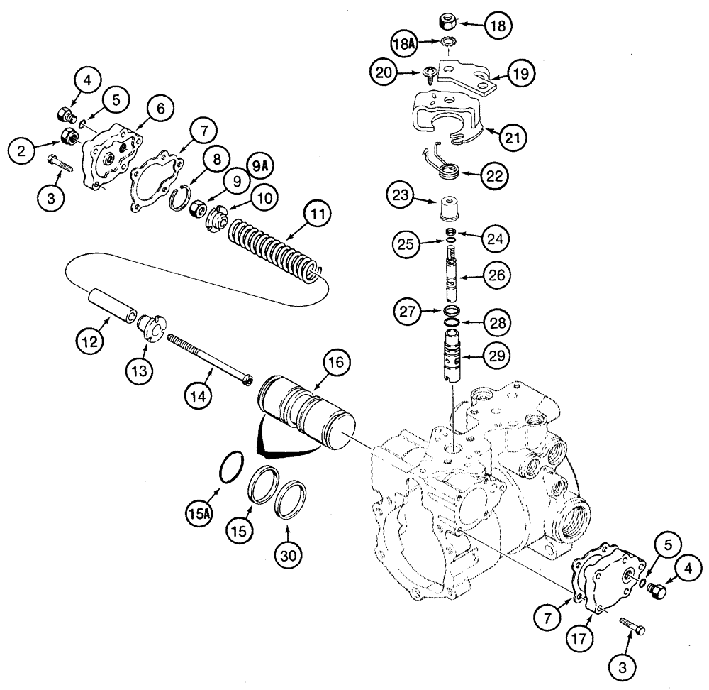 Схема запчастей Case 75XT - (06-16) - PUMP, TANDEM (06) - POWER TRAIN