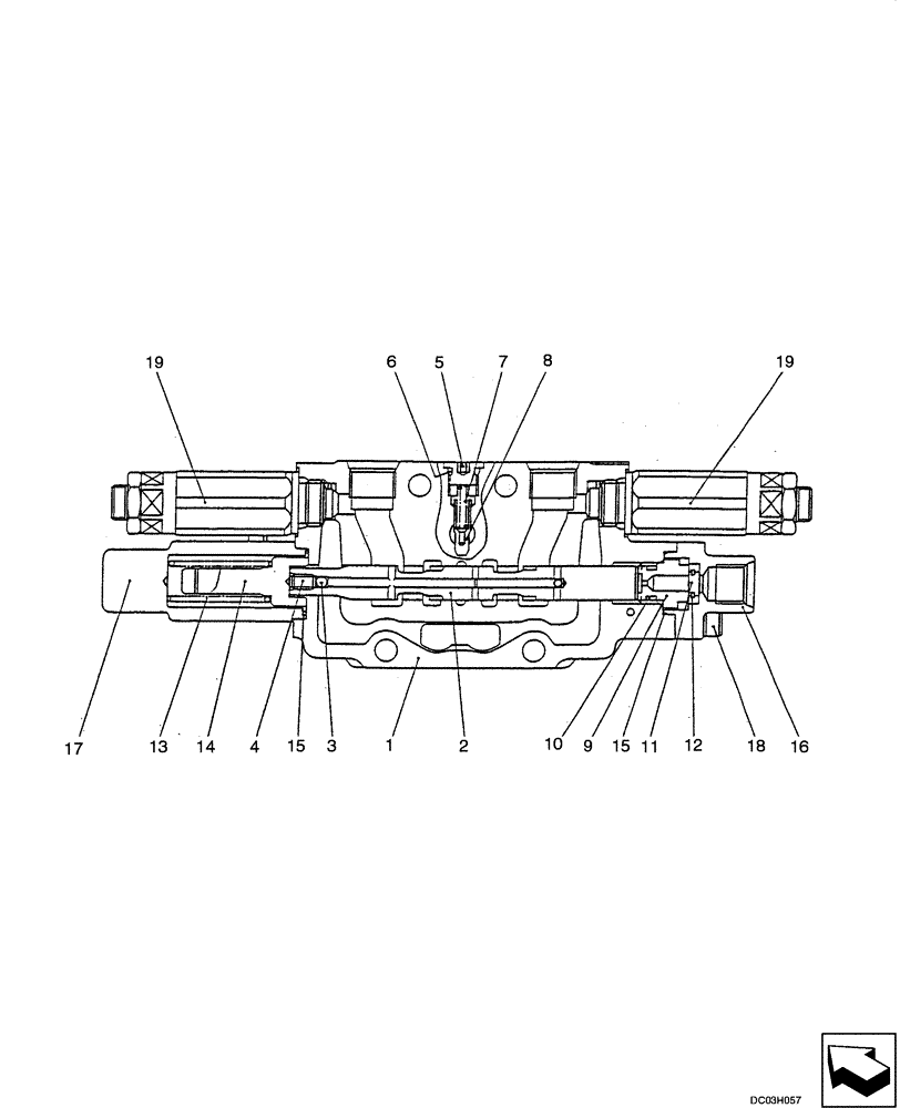 Схема запчастей Case CX25 - (08-41[00]) - VALVE ASSY - STRAIGHT TRAVEL (08) - HYDRAULICS