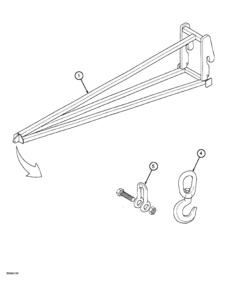 Схема запчастей Case 689G - (09-46) - 3-1/2 METER (12 FOOT) TRUSS BOOM (09) - CHASSIS