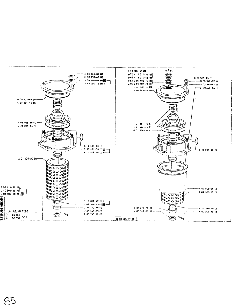 Схема запчастей Case SC150 - (085) - FILTER 