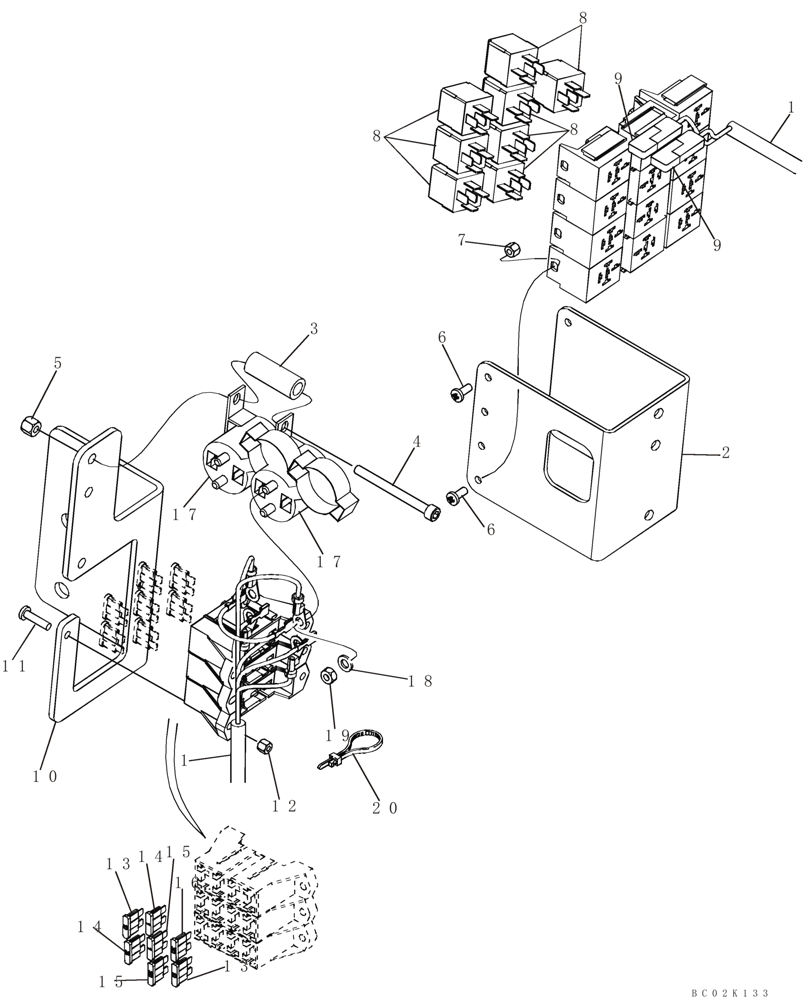 Схема запчастей Case 850K - (04-07) - HARNESS, ENGINE - FUSES AND RELAYS (04) - ELECTRICAL SYSTEMS