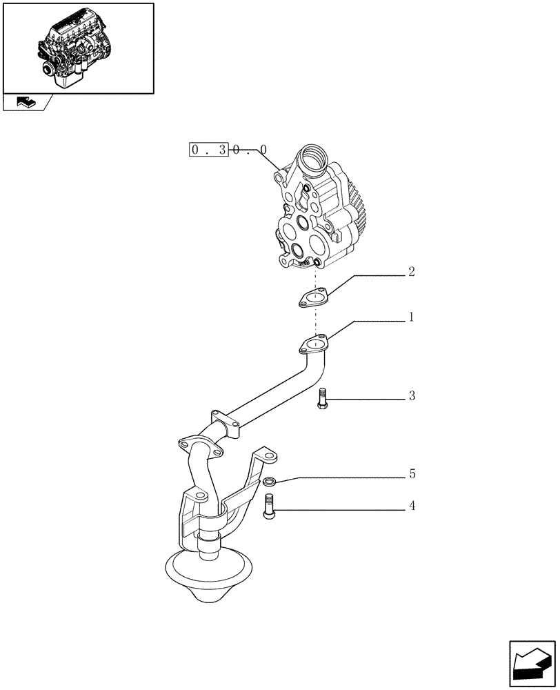 Схема запчастей Case F3BE0684J E902 - (0.30.5) - OIL PUMP PIPING (99478455) 