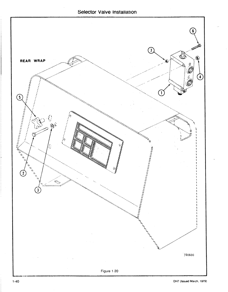 Схема запчастей Case DH7 - (1-40) - SELECTOR VALVE INSTALLATION (35) - HYDRAULIC SYSTEMS