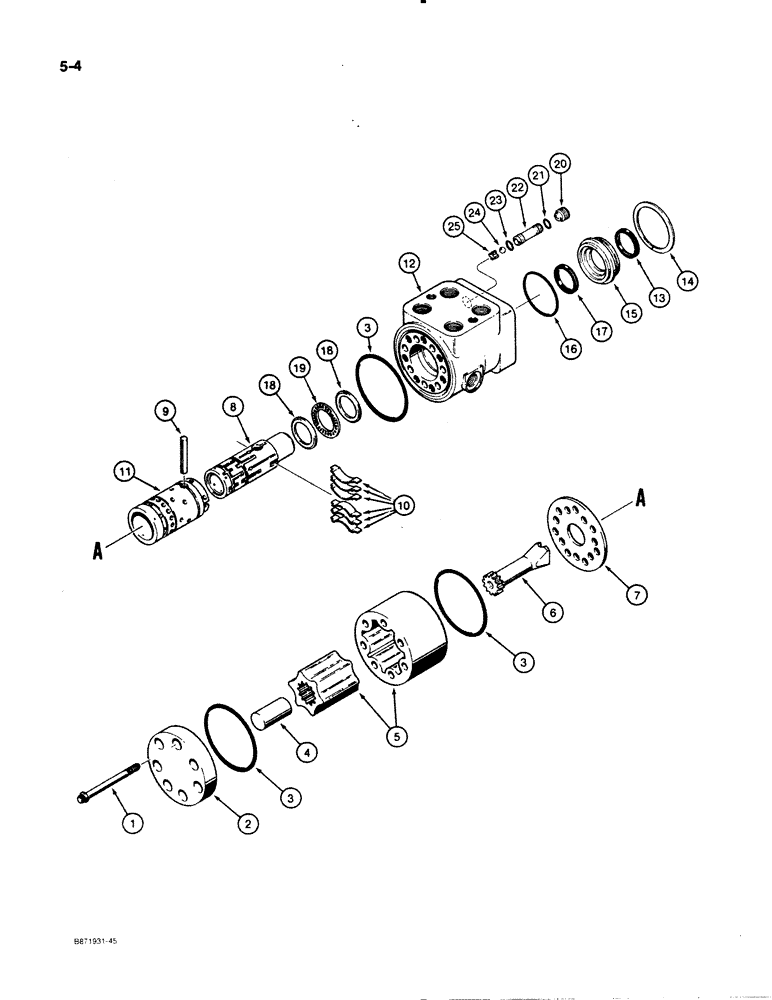 Схема запчастей Case W11B - (5-004) - STEERING CONTROL VALVE (05) - STEERING