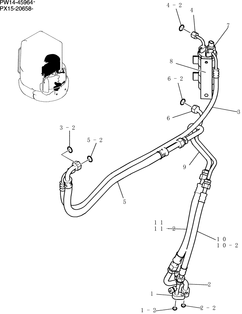 Схема запчастей Case CX36B - (785-01[1]) - DRIER ASSY, AIR (05) - SUPERSTRUCTURE