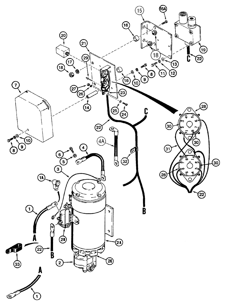 Схема запчастей Case 921C - (04-20) - ELECTRICAL - STEERING, AUXILIARY -JEE0125432 (04) - ELECTRICAL SYSTEMS