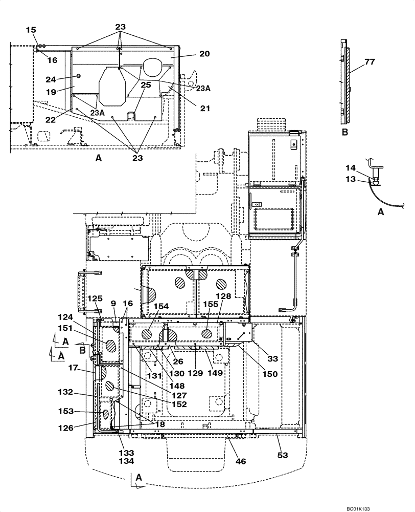 Схема запчастей Case CX800 - (09-08) - FRAMES, COVERS (09) - CHASSIS