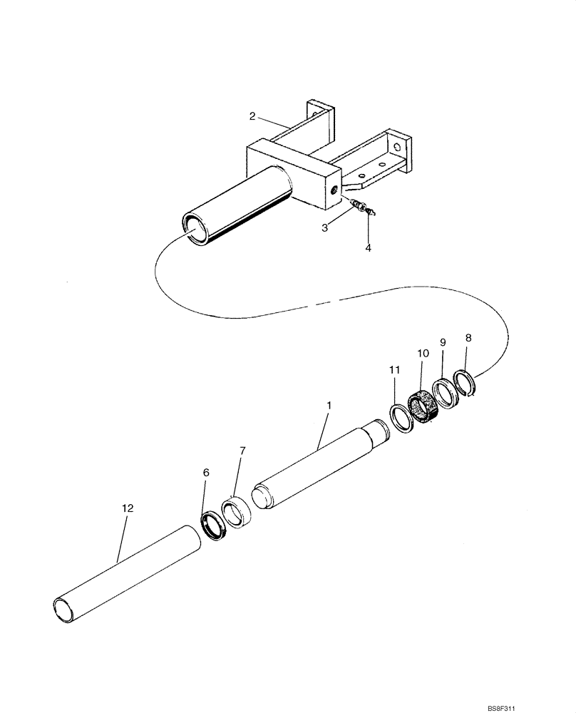 Схема запчастей Case 850L - (05-05) - TRACK ADJUSTER (11) - TRACKS/STEERING