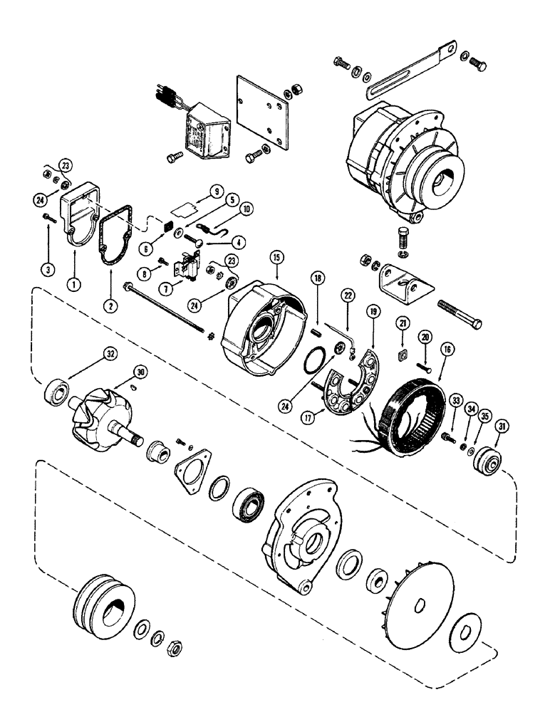 Схема запчастей Case 300C - (060) - ALTERNATOR, (336B) DIESEL ENGINE (04) - ELECTRICAL SYSTEMS