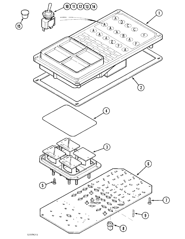 Схема запчастей Case 170C - (4-12) - ELECTRICAL CONTROL PANEL (04) - ELECTRICAL SYSTEMS