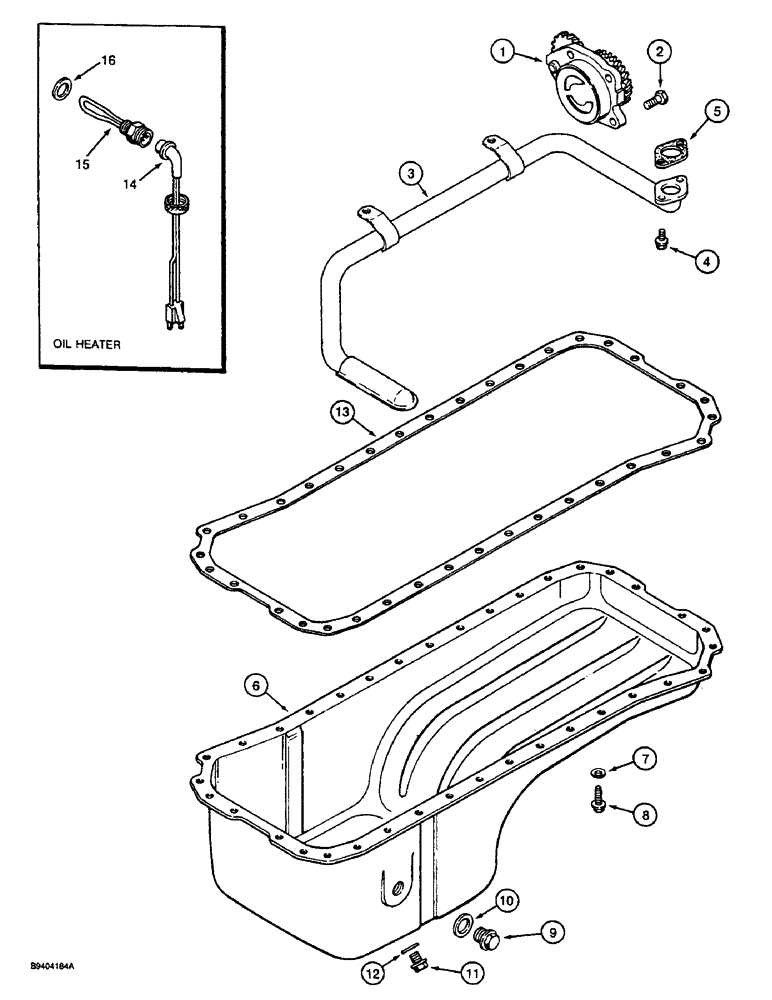 Схема запчастей Case 1088 - (2-38) - OIL PUMP AND OIL PAN, 6T-590 ENGINE (02) - ENGINE