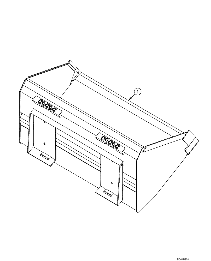 Схема запчастей Case 60XT - (09-08) - BUCKETS - LOADER (MANURE/SLURRY) (09) - CHASSIS