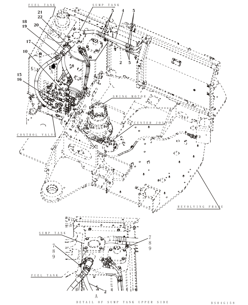 Схема запчастей Case CX80 - (08-06) - HYDRAULICS - RESERVOIR RETURN (08) - HYDRAULICS