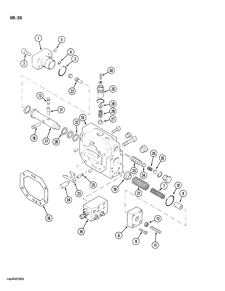 Схема запчастей Case 688 - (8B-28) - REGULATOR (08) - HYDRAULICS