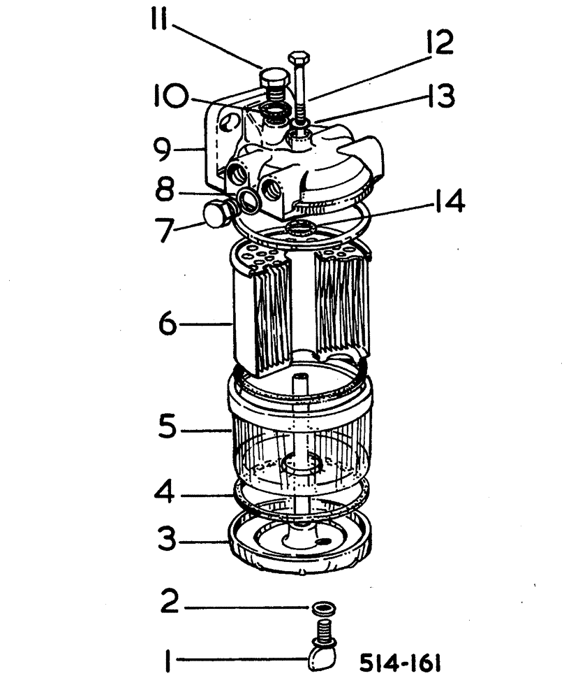 Схема запчастей Case 3400 - (122) - PRIMARY FUEL FILTER - C. A. V. INJECTION (10) - ENGINE