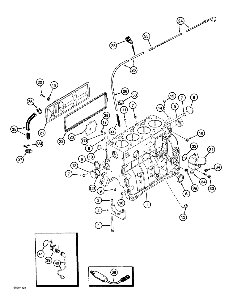 Схема запчастей Case 9010B - (2-078) - CYLINDR BLOCK,4TA-390 EMISS CERT ENG,* P.I.N. DAC01#2001 & AFT,ENG S/N 45537238 & AFT,ENG BLK HEATER (02) - ENGINE