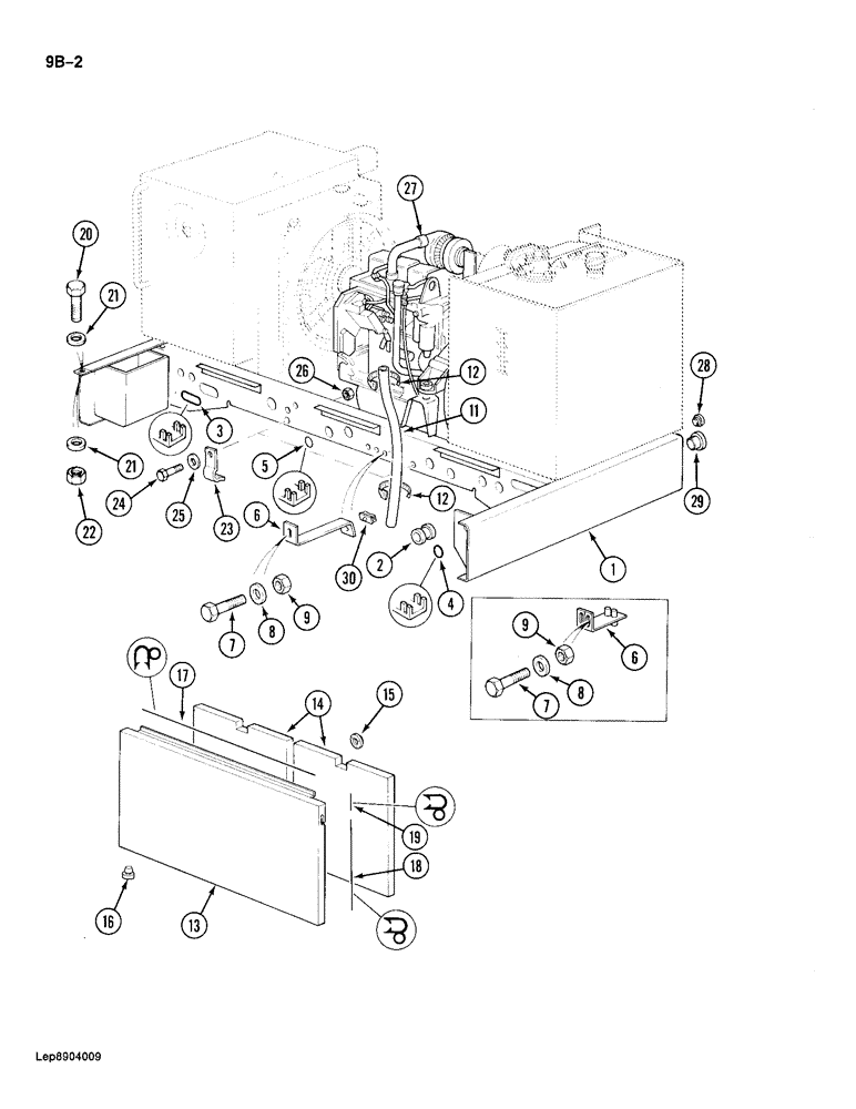 Схема запчастей Case 688 - (9B-02) - ENGINE FRAME AND ACCESS COVERS (09) - CHASSIS