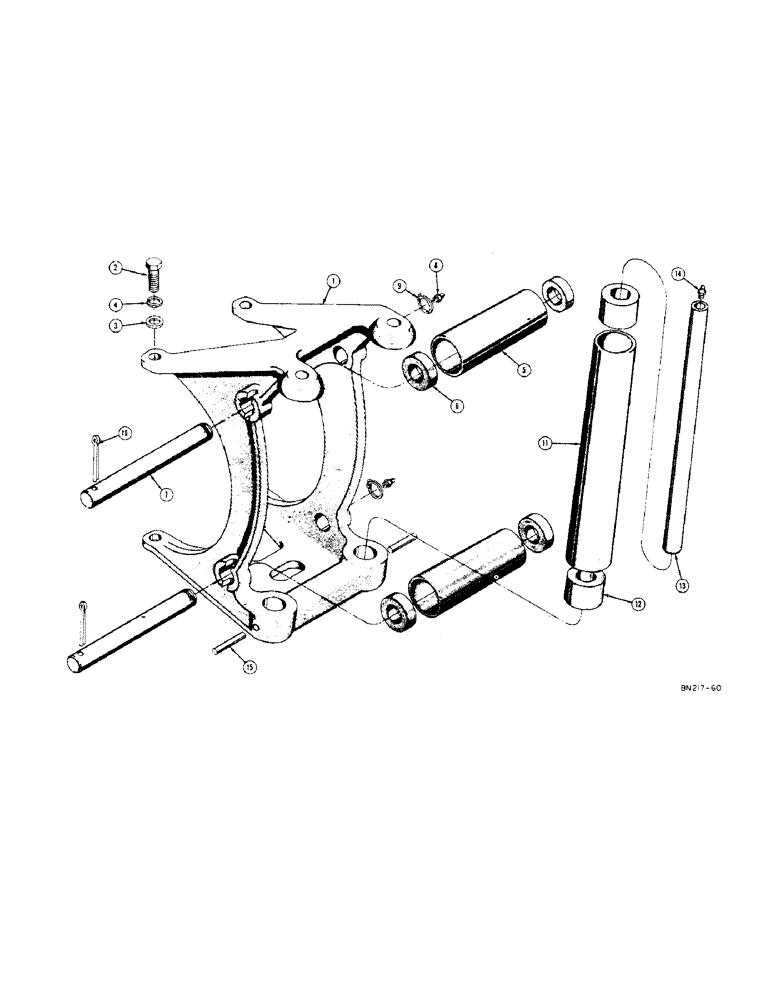 Схема запчастей Case 310D - (164[1]) - C-12 WINCH FAIRLEAD (05) - UPPERSTRUCTURE CHASSIS