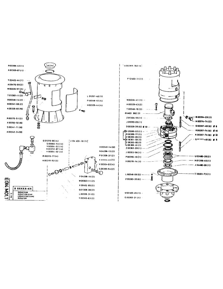 Схема запчастей Case LC80M - (138) - REDUCTION GEAR 