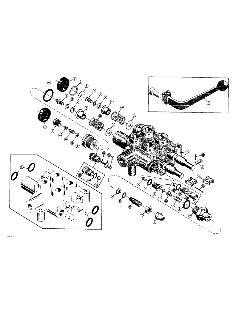 Схема запчастей Case 420 - (086) - D24387 HYDRAULIC CONTROL VALVE (07) - HYDRAULIC SYSTEM