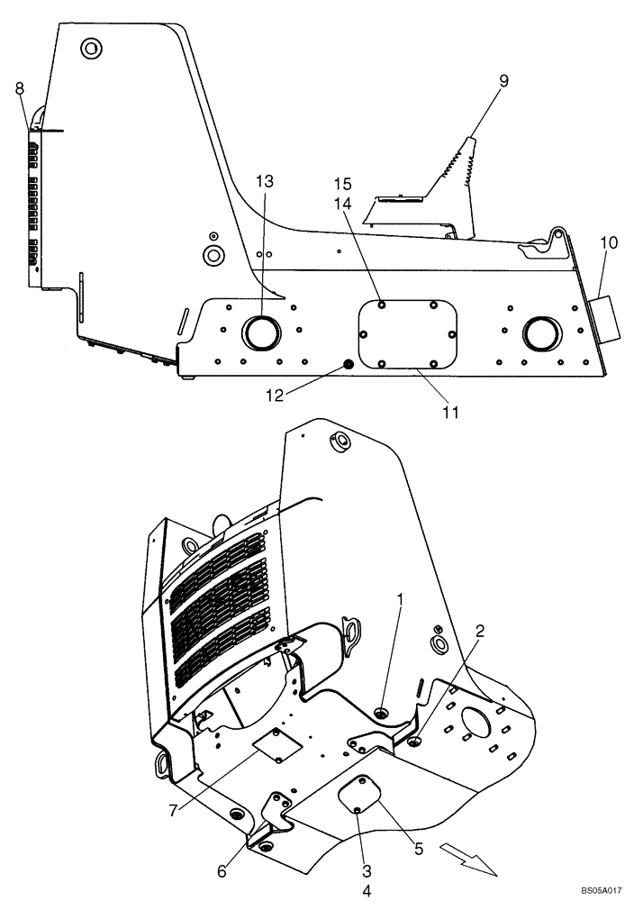 Схема запчастей Case 445 - (09-09) - CHASSIS (445) (09) - CHASSIS