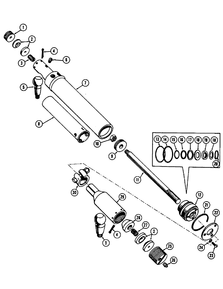 Схема запчастей Case 430CK - (098) - PARTS FOR A36392 CYLINDER 