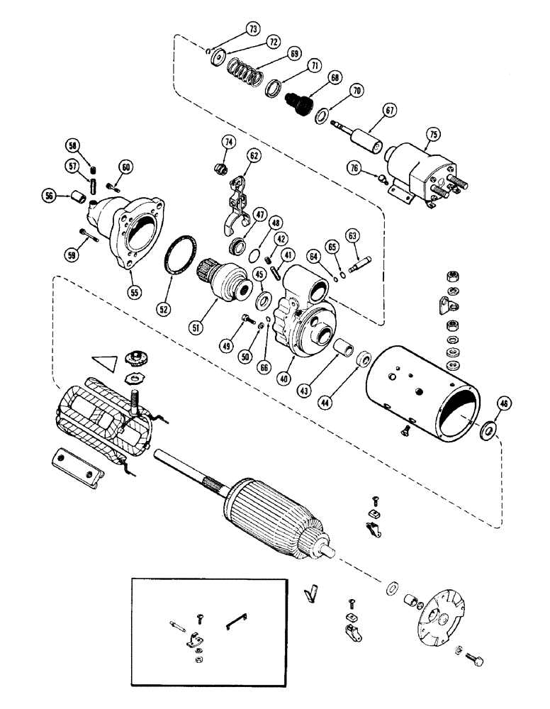 Схема запчастей Case 780 - (136) - L79906 STARTER (04) - ELECTRICAL SYSTEMS