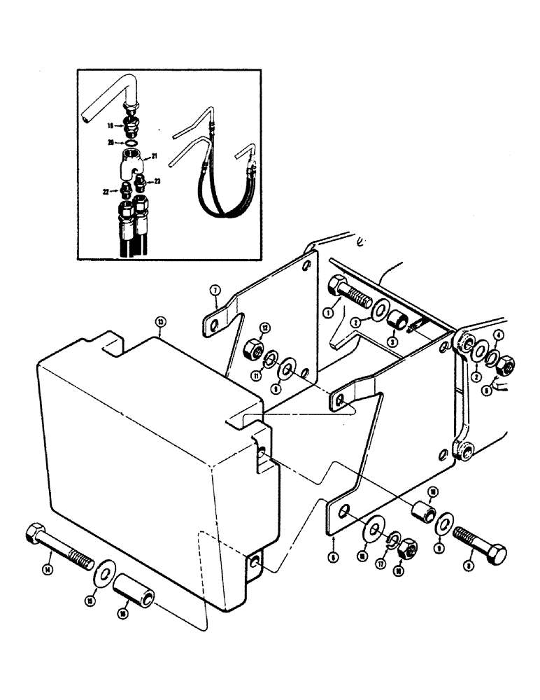 Схема запчастей Case 680CK - (153A) - REAR COUNTERWEIGHT AND RELATED PARTS (39) - FRAMES AND BALLASTING