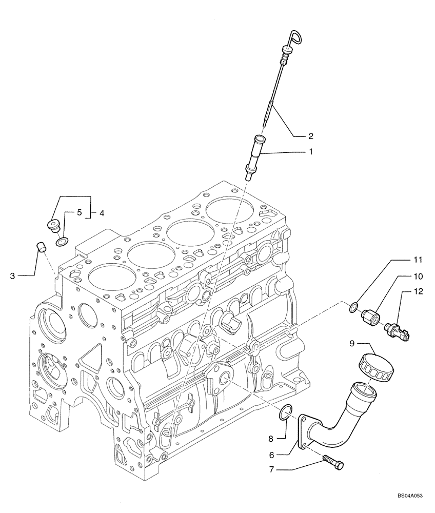 Схема запчастей Case 590SM - (02-30) - ENGINE, OIL (02) - ENGINE