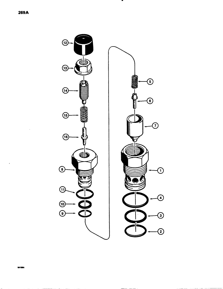 Схема запчастей Case 780B - (269A) - D128695 ANTICAVITATION AND RELIEF VALVE (08) - HYDRAULICS