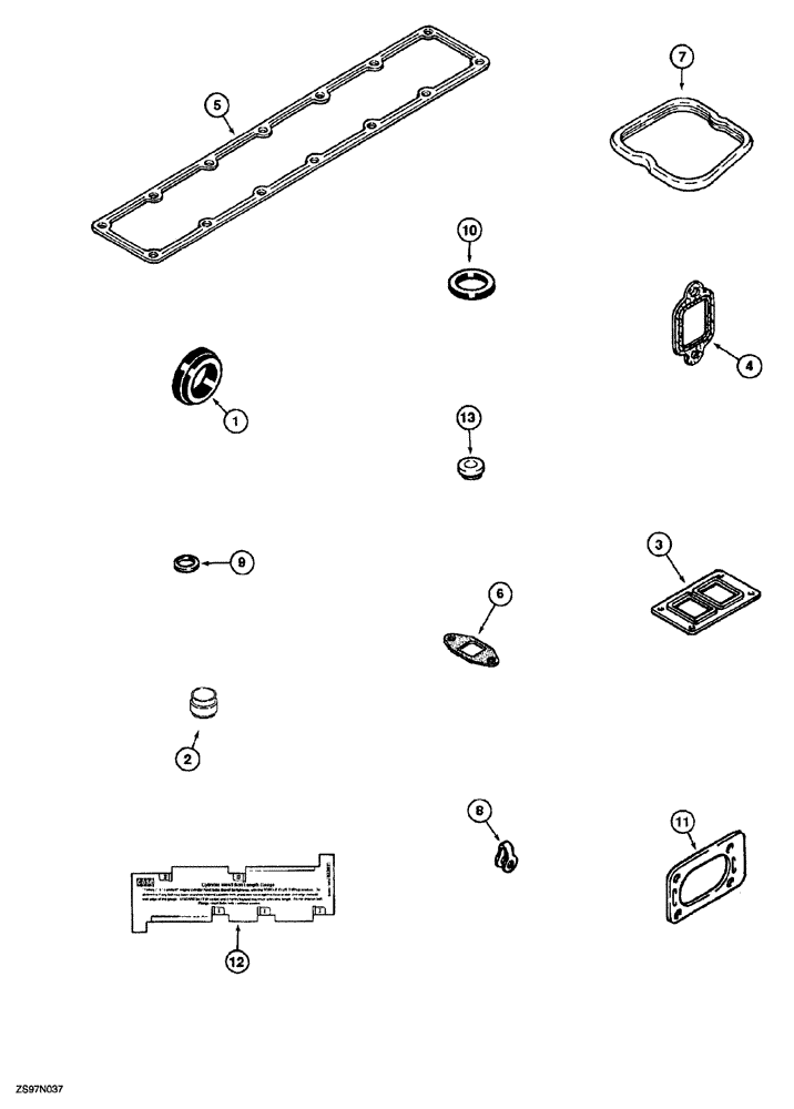 Схема запчастей Case 850G - (2-53A) - GASKET KIT (P.I.N. JJG0254005 TO JJG0254009, JJG0254015 AND AFTER) VALVE GRIND (01) - ENGINE