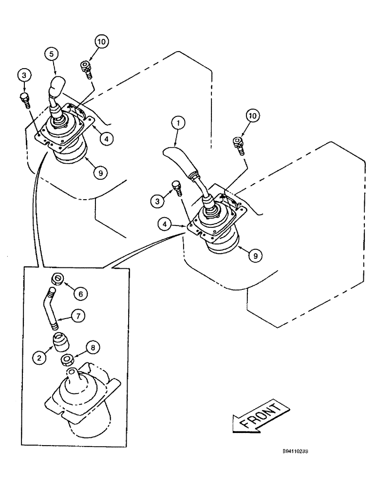 Схема запчастей Case 9040B - (9-034) - REMOTE CONTROL VALVE ASSEMBLIES AND MOUNTING (09) - CHASSIS