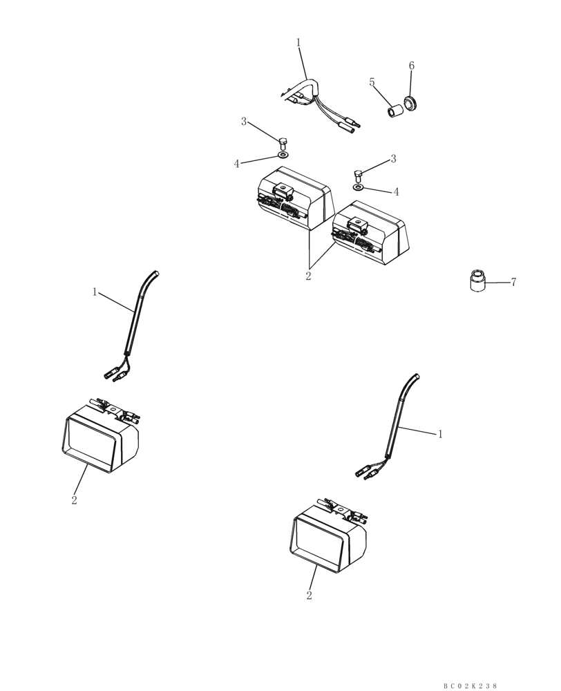 Схема запчастей Case 850K - (04-20) - HARNESS, LAMP - CAB (04) - ELECTRICAL SYSTEMS