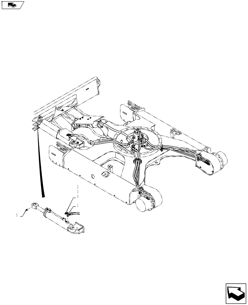 Схема запчастей Case CX55BMSR - (02-028[00]) - HYD LINES, CYLINDER (ANGLE DOZER) (35) - HYDRAULIC SYSTEMS