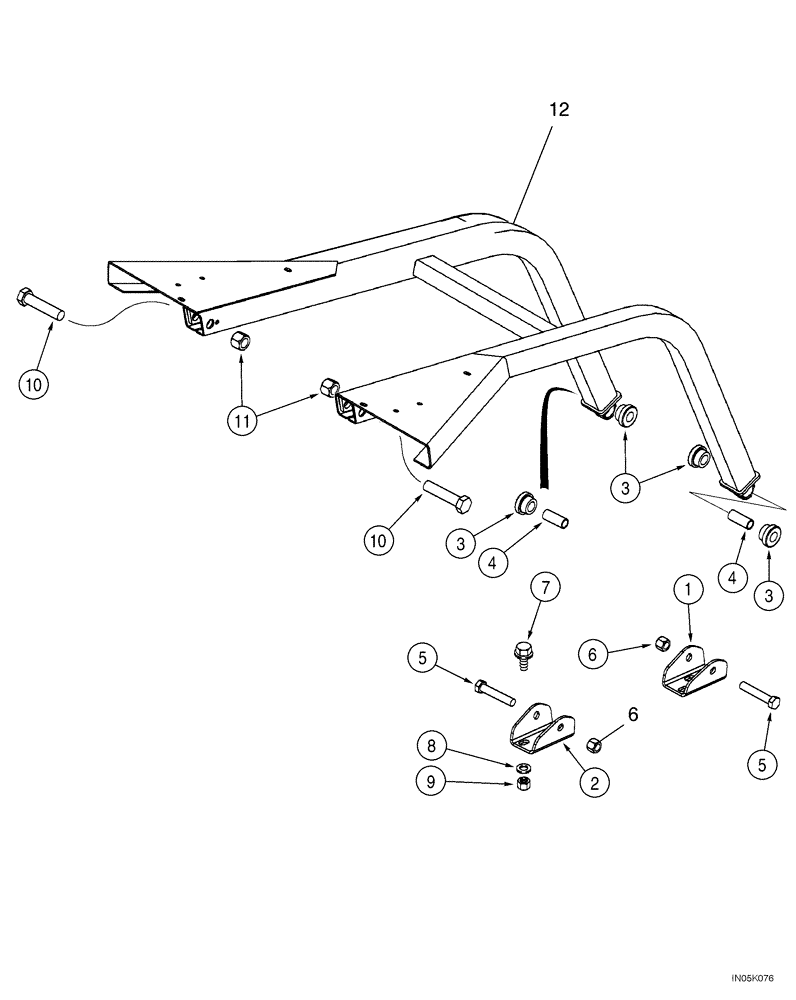 Схема запчастей Case 1150H_IND - (09-21) - GUARD, BRUSH (09) - CHASSIS/ATTACHMENTS