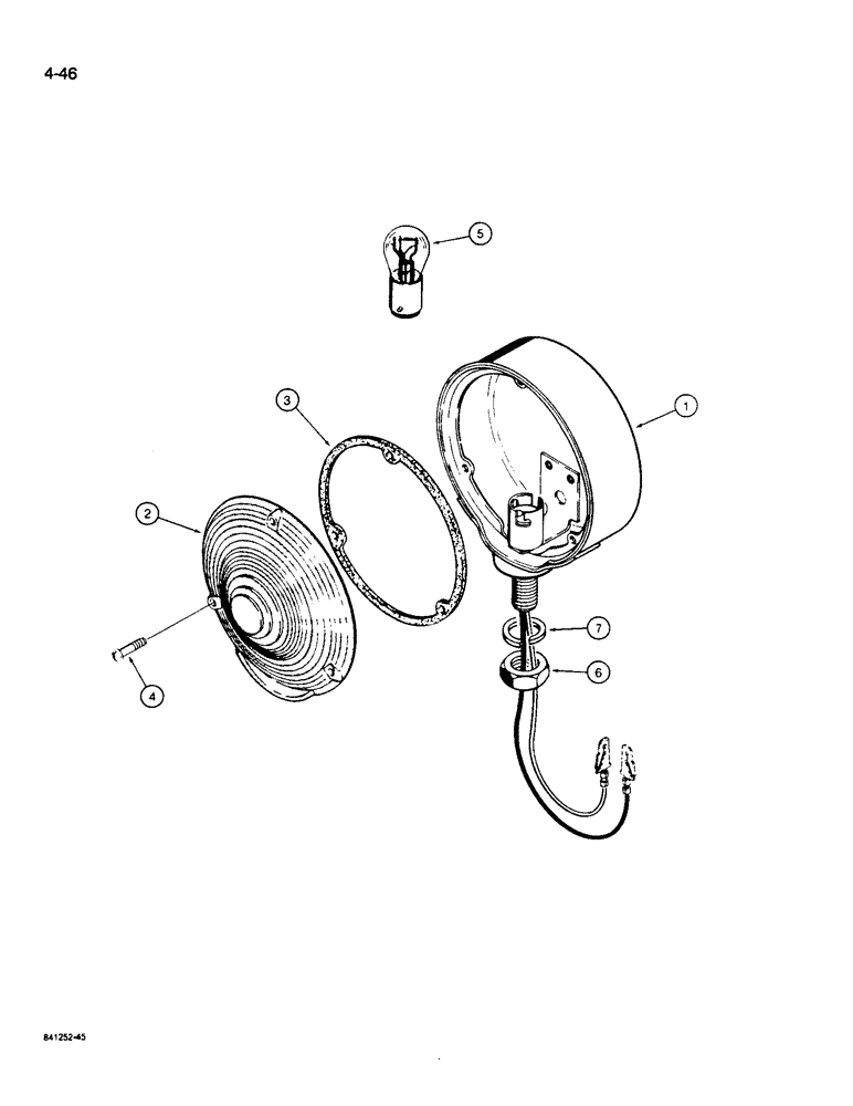 Схема запчастей Case W14B - (4-46) - STOP AND TAIL LAMP (04) - ELECTRICAL SYSTEMS