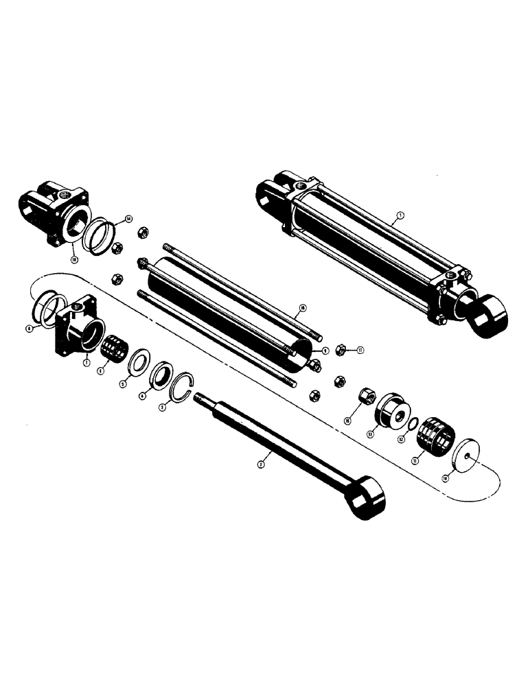 Схема запчастей Case 320 - (172) - 17751 DOZER LIFT HYDRAULIC CYLINDER (07) - HYDRAULIC SYSTEM