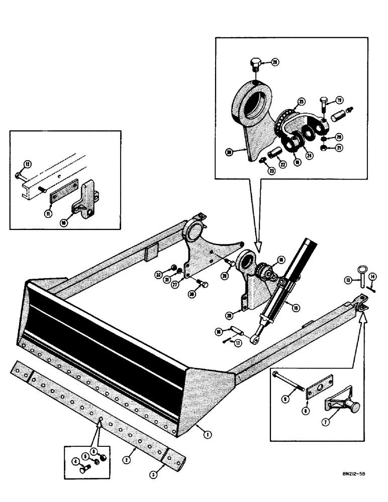 Схема запчастей Case 420B - (126) - BULLDOZER (18) - ATTACHMENT ACCESSORIES