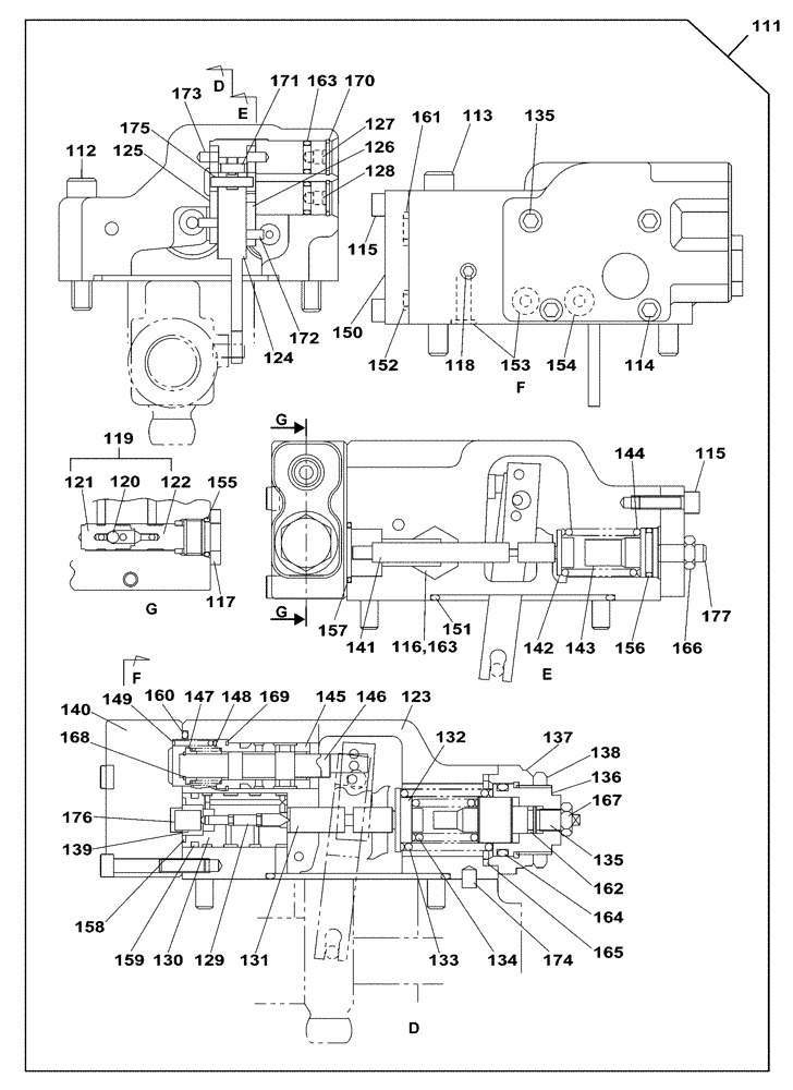 Схема запчастей Case CX210C NLC - (35.350.02[01]) - HIGH PRESSURE PUMP - REGULATOR - STANDARD (35) - HYDRAULIC SYSTEMS