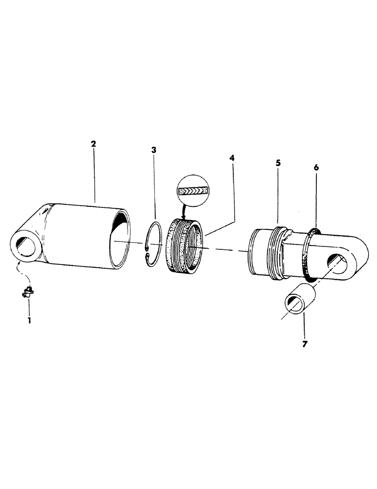 Схема запчастей Case 40YC - (134) - LEVELER CYLINDER, (6.25" ID X 4.70" STROKE) (07) - HYDRAULIC SYSTEM