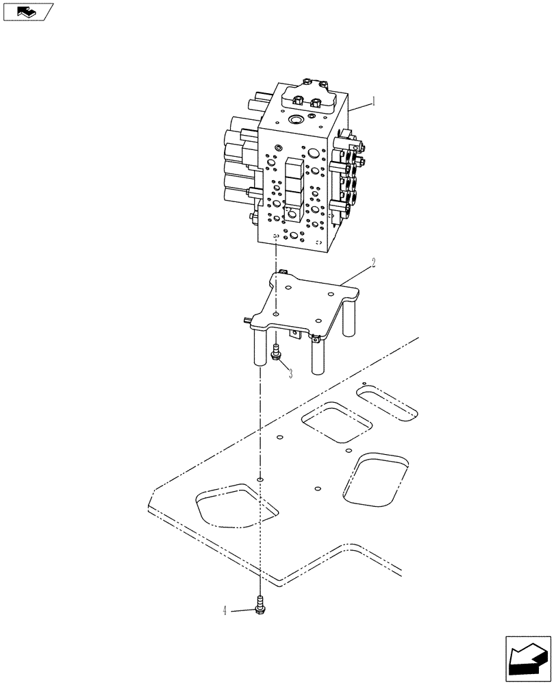 Схема запчастей Case CX235C SR - (35.359.01) - DIRECTIONAL CONTROL VALVE (35) - HYDRAULIC SYSTEMS